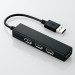 Bộ chia USB 1 ra 4 Elecom U2H-SS4BBK (USB2.0-đen)