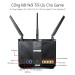 Bộ phát wifi Asus RT-AC86U Gaming AC2900Mbps (Thiết bị phát Wifi Gaming không dây 2 băng tần chuẩn AC2900 (2.4Ghz:750Mbps+ 5GHz: 2167Mbps) / 3 ăng-ten rời 5dBi + 1 ăng-ten ngầm 3dBi. Vi xử lý Dual Core 1.8Ghz đảm bảo 