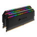 RAM Corsair DDR4, 3200MHz 16GB (2x8GB) DIMM, CL16 DOMINATOR PLATINUM RGB Black Heatspreader, RGB LED