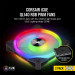 Bộ 2 quạt máy tính 140mm Corsair QL140 PRO RGB LED kèm Node Core (CO-9050100-WW)