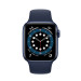 Đồng hồ thông minh Apple Watch Series 6 44mm (4G) Viền Nhôm Xanh - Dây Cao Su Xanh