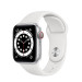 Đồng hồ thông minh Apple Watch Series 6 44mm (4G) Viền Nhôm Bạc - Dây Cao Su Trắng
