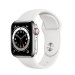 Đồng hồ thông minh Apple Watch Series 6 44mm (4G) Viền Thép Bạc - Dây Cao Su Trắng