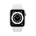 Đồng hồ thông minh Apple Watch Series 6 44mm (GPS) Viền Nhôm Bạc - Dây Cao Su Trắng