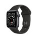 Đồng hồ thông minh Apple Watch Series 6 44mm (GPS) Viền Nhôm Xám - Dây Cao Su Đen