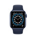 Đồng hồ thông minh Apple Watch Series 6 44mm (GPS) Viền Nhôm Xanh - Dây Cao Su Xanh