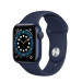 Đồng hồ thông minh Apple Watch Series 6 44mm (GPS) Viền Nhôm Xanh - Dây Cao Su Xanh