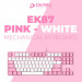 Bàn phím cơ DareU EK87 Pink White Red Switch