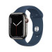 Apple Watch Series7 45mm 4G Viền Thép-Dây Cao Su Blue