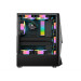 Vỏ máy vi tính KENOO ESPORT E400 - 4F - sẵn 4 fan mầu rainbow cố định  - Mầu Đen - (Size ATX) 