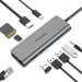 Bộ chuyển Lention C69HEA USB-C 10 trong 1 USB Type-C sang HDMI, Lan, USB 2.0, USB3.0, 3.5mm, PD, SD card (Màu bạc)