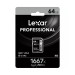 Thẻ nhớ SD Lexar Professional 1667x SDXC V30 64Gb (R/W:250/120M)