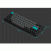 Bàn phím cơ AKKO 3068B Plus Multi-modes Black & Cyan Akko CS Jelly Pink switch