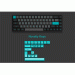 Bàn phím cơ AKKO 3068B Plus Multi-modes Black & Cyan Akko CS Jelly Pink switch