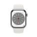 Đồng hồ thông minh Apple Watch Series 8 (41mm/ LTE/ Viền Thép/ Dây Cao Su/ White/ MNJ53VN/A)