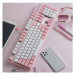 Bàn phím cơ Rapoo V500 Pro Pink White (Blue Switch/ LED Trắng)