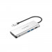 Bộ chuyển Lention C68-GR USB-C 6 trong 1 USB Type-C sang HDMI, Lan Giga, 2 USB 3.0, SD, PD