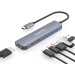 Bộ chuyển Lention CE35sH USB-C 6 trong 1 USB Type-C sang HDMI, USB-C, 3 USB 3.0, PD - Màu xám