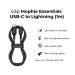 Cáp sạc USB-C to Lightning mophie Essentials 1M Black