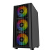 Vỏ máy tính KENOO ESPORT M300 - 3F - Mầu Đen - ( sẵn 3 fan mầu RGB cố định ) 