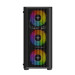 Vỏ máy tính KENOO ESPORT M300 - 3F - Mầu Đen - ( sẵn 3 fan mầu RGB cố định ) 