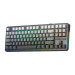 Bàn phím cơ Aula 3 MODE F87 PRO Black Gradient Grey Wood V4 switch (Bluetooth/Wireless/ LED RGB)