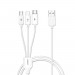 Cáp Pisen 3 đầu ra Lightning Type-C Micro 1.2m AP07-1200 
