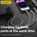 Cáp Pisen 3 đầu ra Lightning type-C Micro 1.8m AP-FC17-1800
