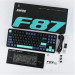 Bàn phím cơ Aula F87/ F87 PRO Xanh đậm+đen+xanh cổ vịt, Greywood V4 switch 