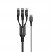 Cáp Bison 3 đầu ra Lightning Type-C 1.2m CB301