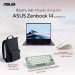 Laptop Asus Zenbook 14 UM3406GA-QD075WS (AI 7 445/ 16GB/ 512GB SSD/ 14 inch OLED/ 60HZ/ Win 11/ Office/ Black/ Vỏ nhôm/ Túi)