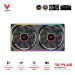 Quạt case VSP T2 PLUS Reverse Đen(ARGB Infinity Mirror/Fan Đôi Cánh Ngược)