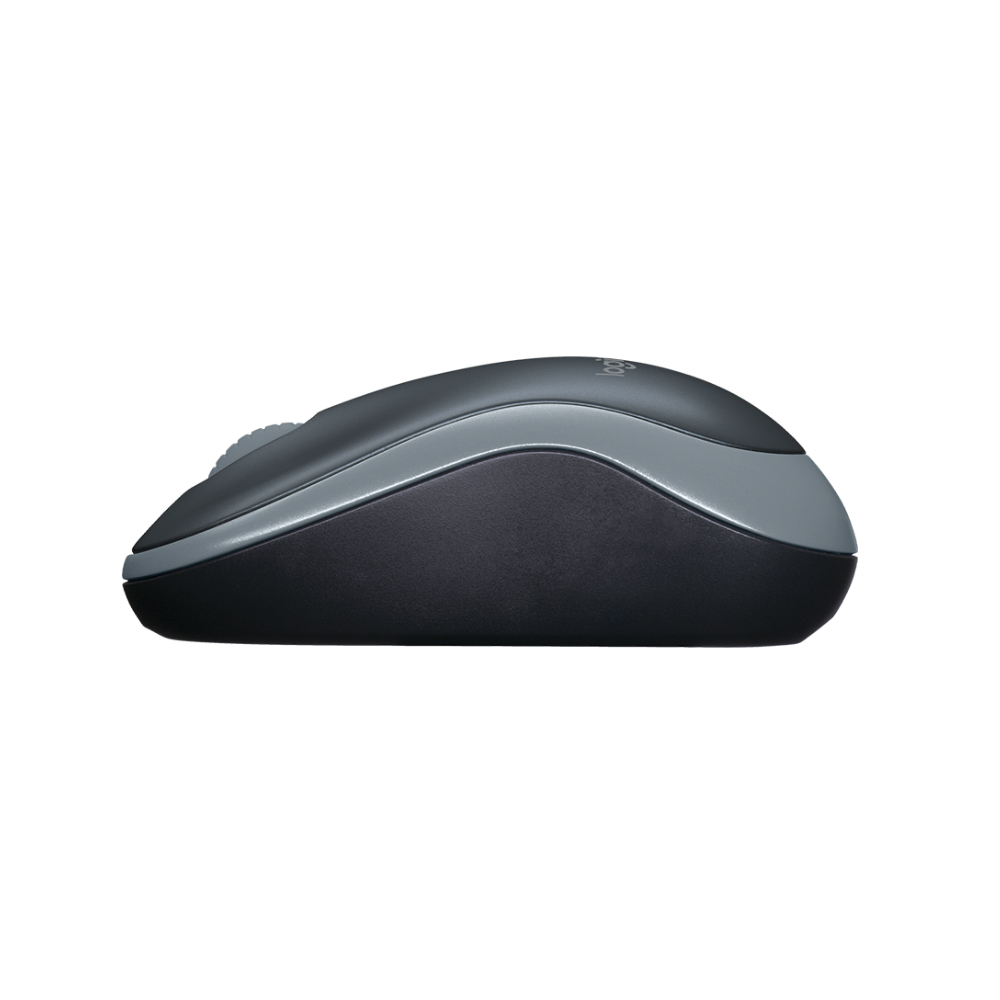 Chuột không dây Logitech M185 Màu Đen viền Xám 